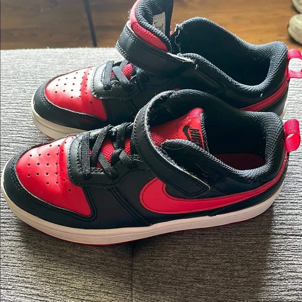 Nike Red and Black Sneakers with Classic Style